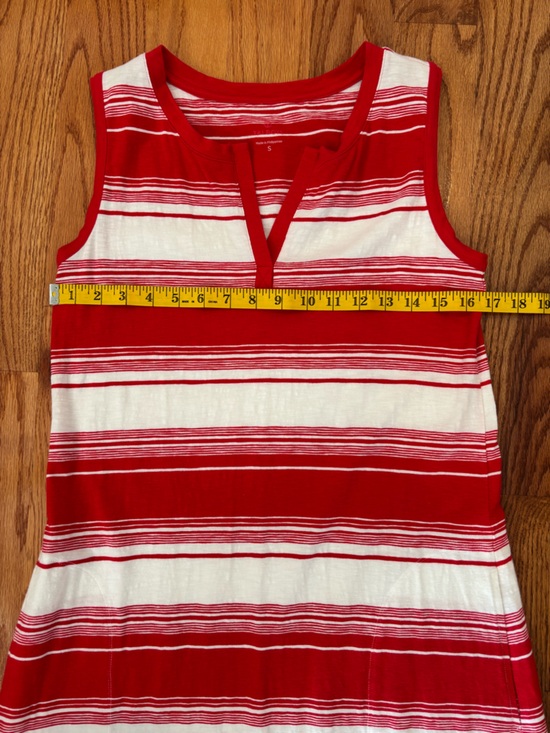 Talbots Sleeveless Cotton Maxi Dress w/Pockets Womens Small Red/White *LIKE NEW* - Picture 7 of 9
